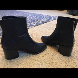 Black leather Boots (Genuine Leather Upper)
